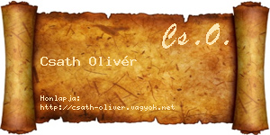 Csath Olivér névjegykártya