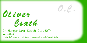 oliver csath business card